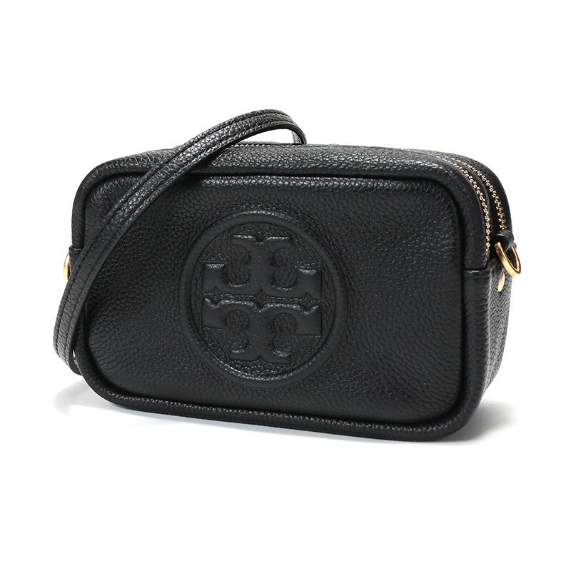 商品[国内直发] Tory Burch|托里·伯奇TORY BURCH 奢侈品TB女包PERRY系列黑色皮质单肩斜挎包手拿包纯色多色礼物送女友（约18*11*7cm） 55691-001,价格¥2104,第12张图片详细描述