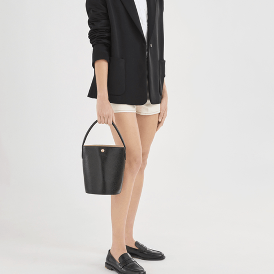 商品[国内直发] Longchamp|珑骧女包牛皮Cuir de Russie 17 手提水桶包10161,价格¥2584,第2张图片详细描述