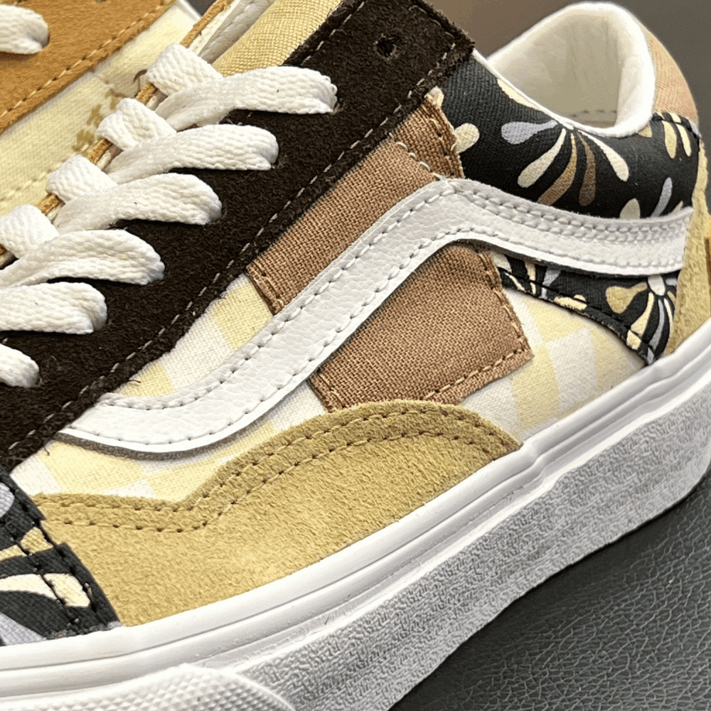 商品Vans|【韩国直邮|包邮包税】万斯[VANS] Ua Old Skool Patchwork # Divine # 女士鞋 # multi/true white (VN0A7Q4PAS0),价格¥259,第6张图片详细描述