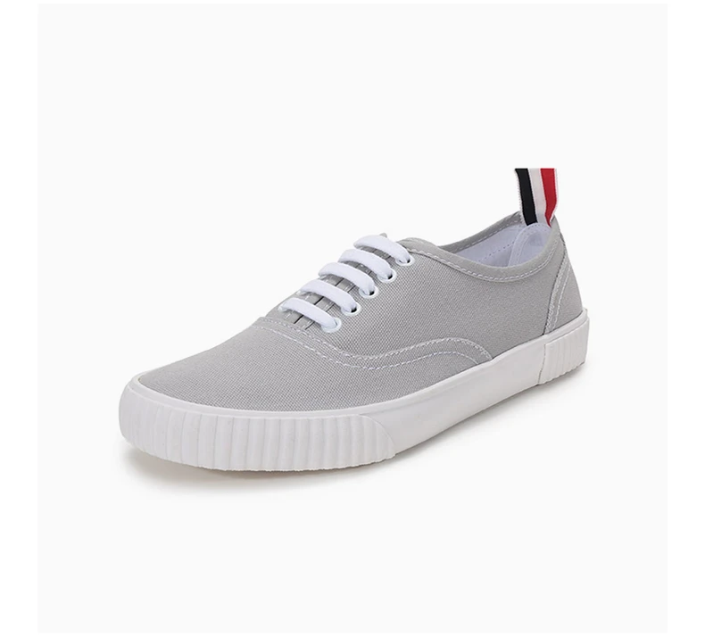 商品Thom Browne|THOM BROWNE 男士灰色帆布系带休闲运动鞋帆布鞋 MFD201A-01588-025,价格¥2564,第5张图片详细描述