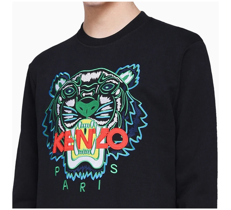 商品Kenzo|Kenzo 高田贤三 男士黑色棉质卫衣 F955SW0014XA-99,价格¥1450,第8张图片详细描述