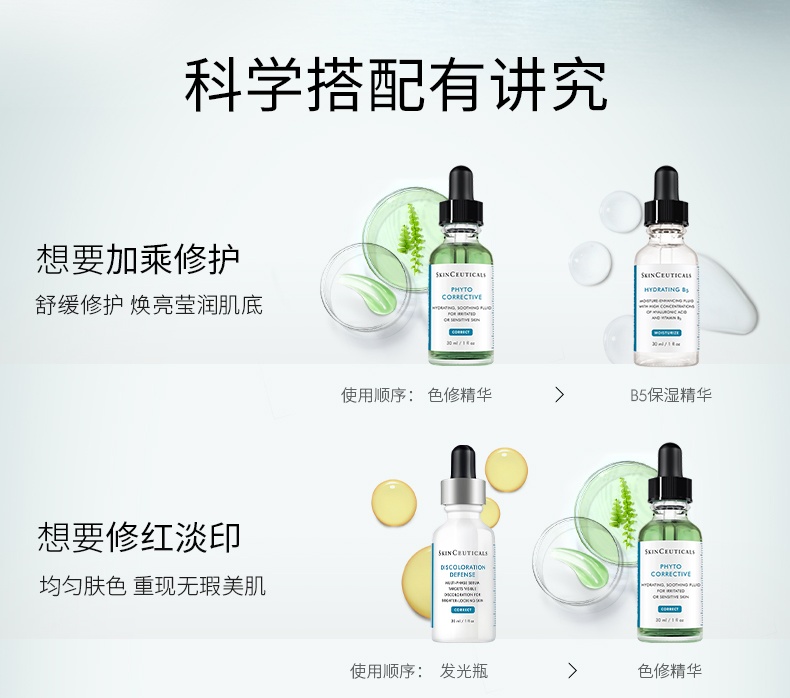 商品SkinCeuticals|修丽可 杜克色修phyto植萃色修面部精华液 保湿补水舒缓泛红修护精华 ,价格¥435,第13张图片详细描述