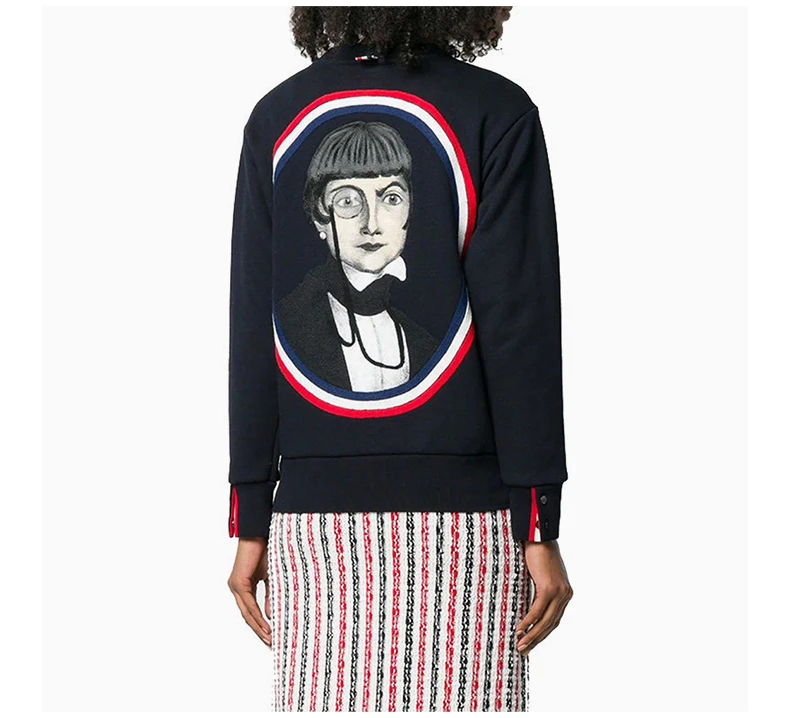 商品[国内直发] Thom Browne|THOM BROWNE 女海军蓝色女士卫衣/帽衫 FJT103A-03377-415,价格¥7735,第6张图片详细描述