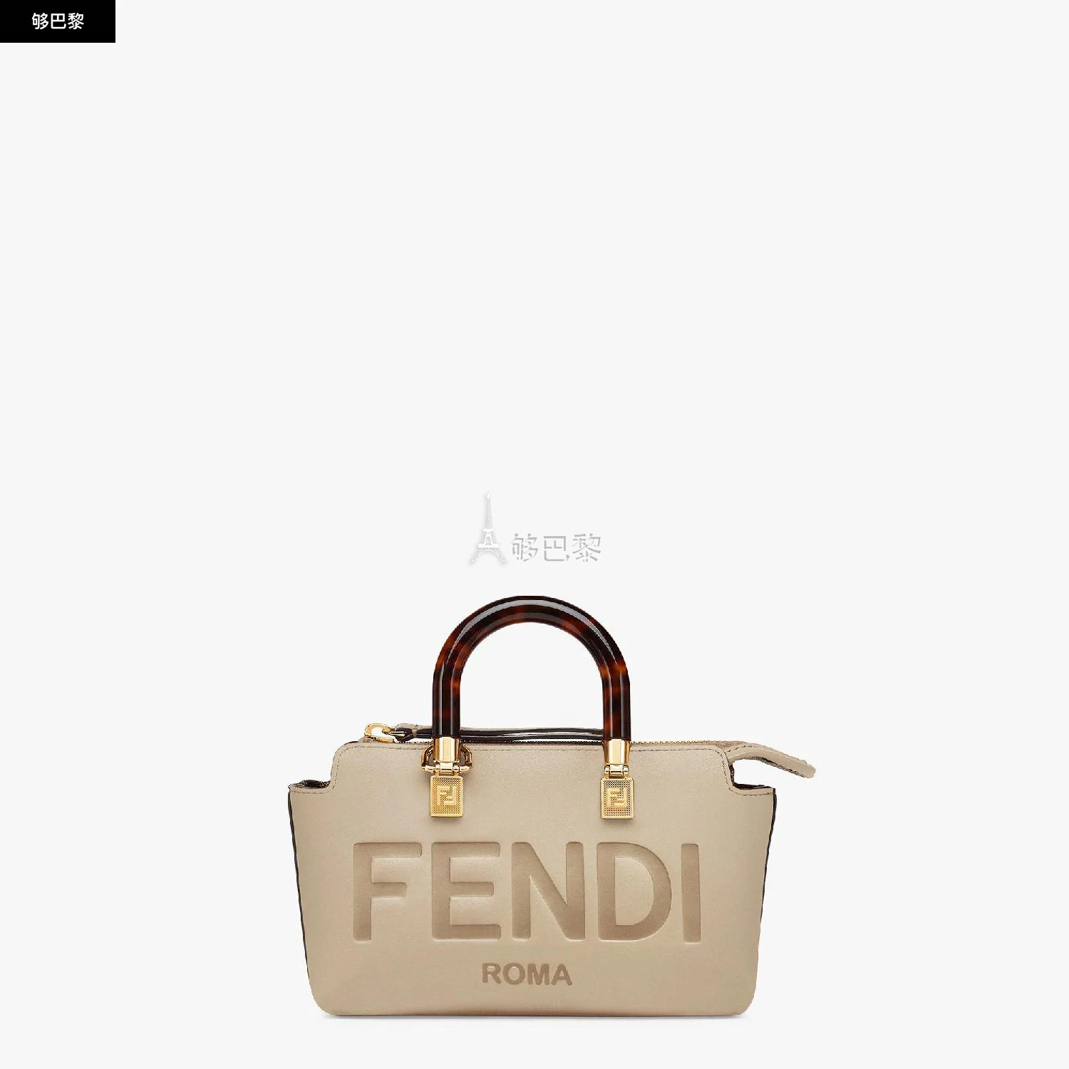 商品Fendi|【预售】 芬迪 24秋冬 女士 手提包 鸽子灰皮革小号Boston手袋 8BS067ABVLF0E65,价格¥11474,第2张图片详细描述