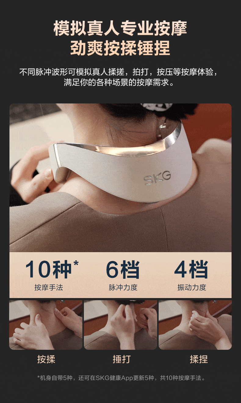 商品[国内直发] SKG|颈椎按摩器G7二代豪华肩颈部按摩仪物理推揉护颈,价格¥1208,第22张图片详细描述