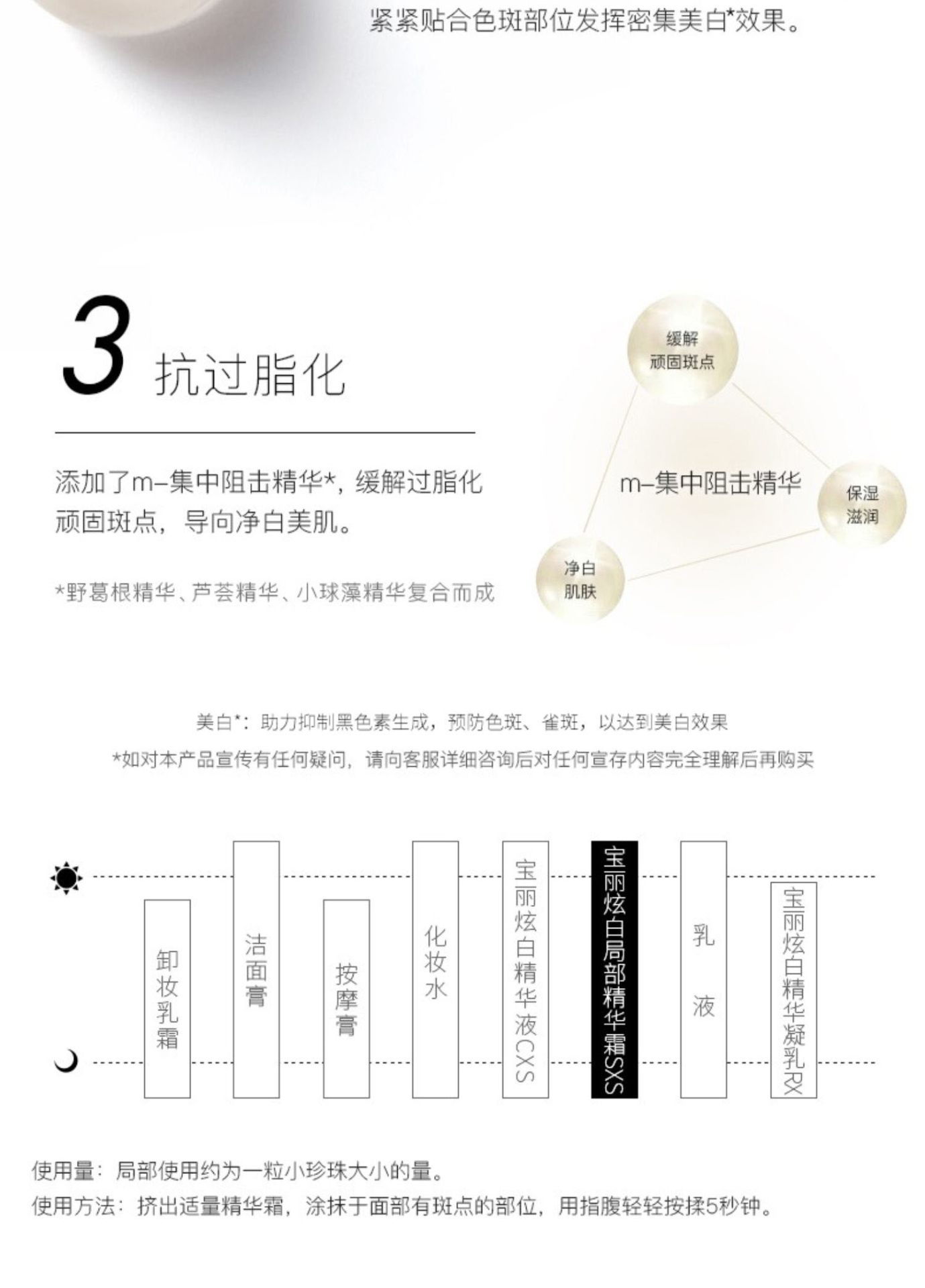 商品POLA|POLA 宝丽 炫白局部美白精华SXSG 20g 美白提亮 改善顽固斑点,价格¥589,第4张图片详细描述