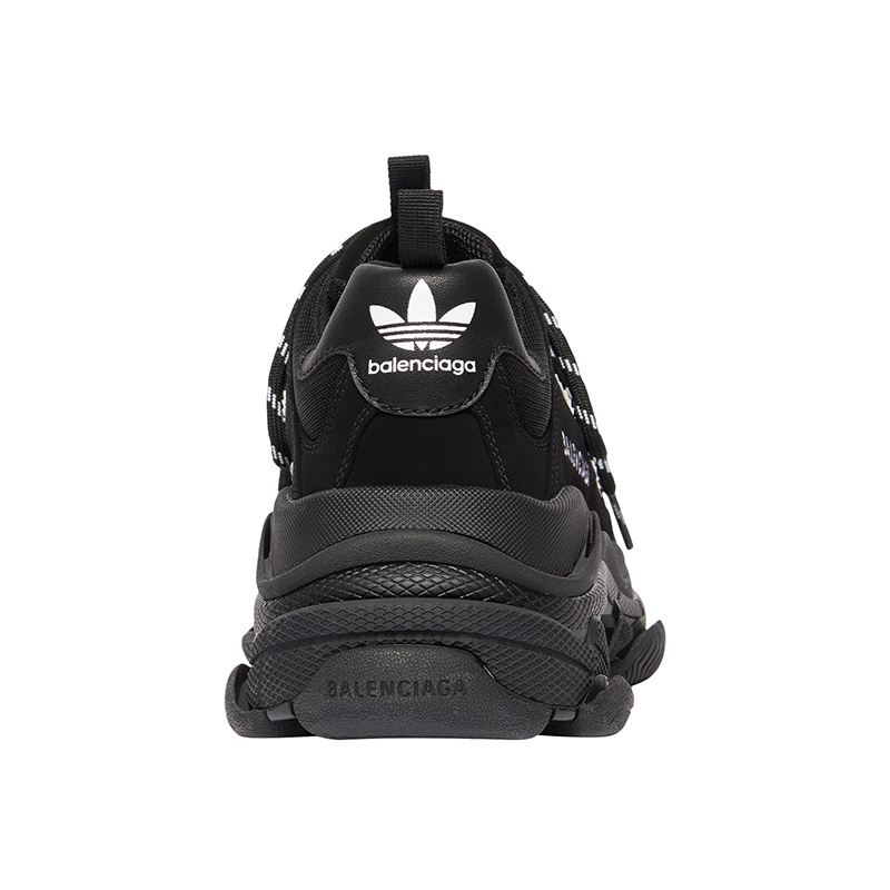 商品Balenciaga|巴黎世家 TripleS系男黑白色聚氨酯联名运动鞋,价格¥8326,第3张图片详细描述