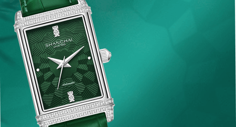 商品[国内直发] SHANGHAI WATCH|大都会系列镜耀 双层镶石 自动上链机械女士腕表,价格¥3117,第10张图片详细描述