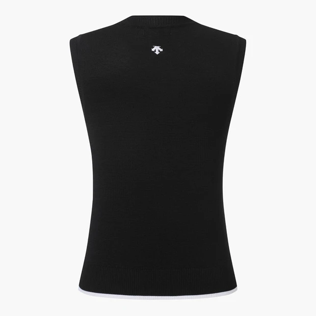 商品【预售商品15天发货】 DESCENTE|高球系列女性图案针织无袖上衣适合夏季 DP12WFKV33-BLKG,价格¥959,第11张图片详细描述