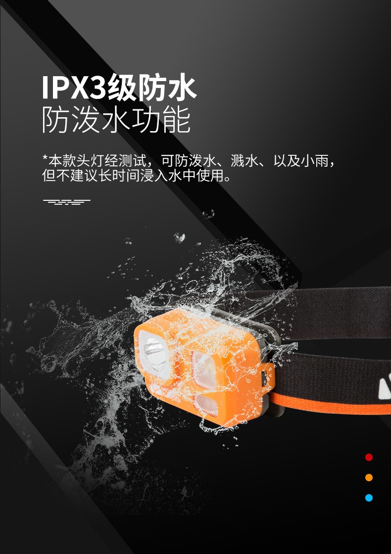 商品[国内直发] MobiGarden|户外徒步露营防水超亮远射LED头灯头戴式强光夜钓鱼照明灯,价格¥60,第5张图片详细描述