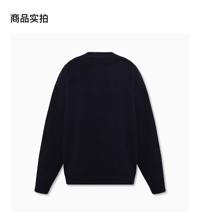 商品Fear of god|FEAR OF GOD 男士海军蓝色羊毛圆领毛衣 FG20-012-WSK-415,价格¥5450,第4张图片详细描述