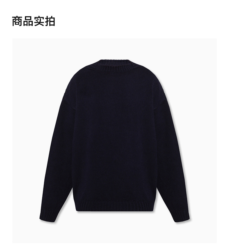 商品[国内直发] Fear of god|FEAR OF GOD 男士海军蓝色羊毛圆领毛衣 FG20-012-WSK-415,价格¥6398,第4张图片详细描述