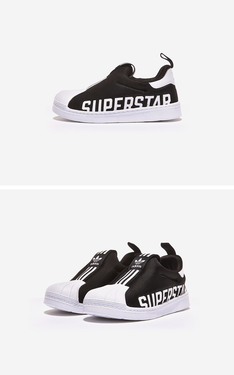 商品Adidas|【Brilliant|包邮包税】阿迪达斯 SUPERSTAR 360 X I 儿童  运动鞋 一脚蹬 懒人鞋  EG3408 CBLACK/FTWWHT/FTWWHT,价格¥215,第2张图片详细描述