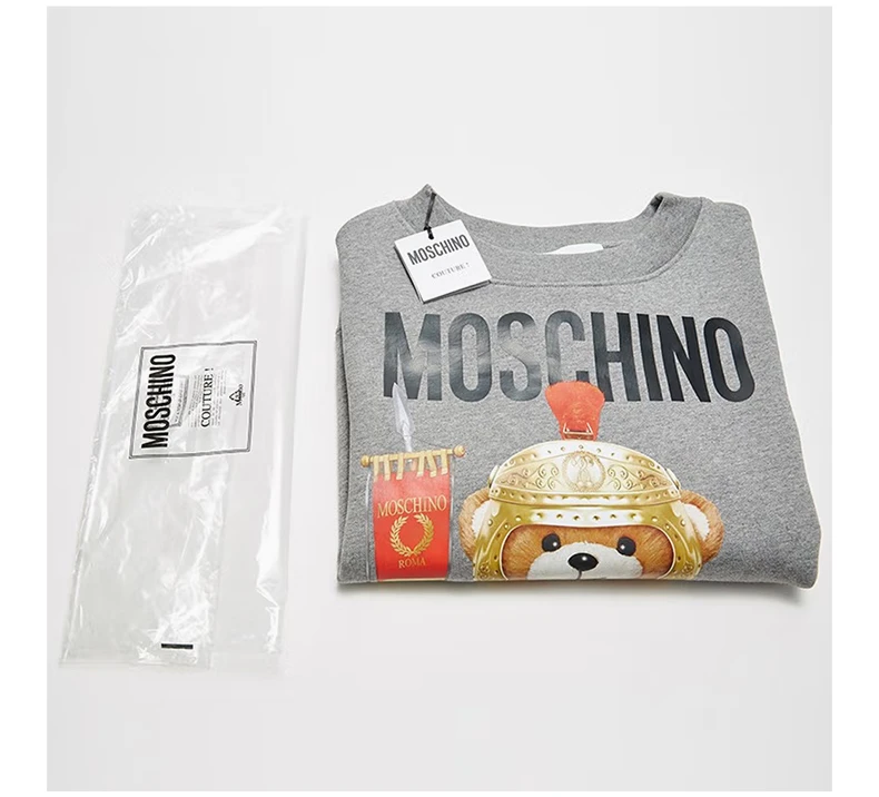 商品Moschino|MOSCHINO COUTURE 女士灰色棉质小熊图案卫衣 EV1702-5527-2507,价格¥1973,第8张图片详细描述
