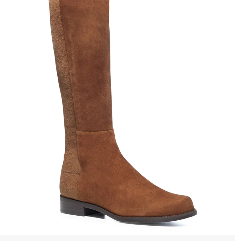 �商品Stuart Weitzman|STUART WEITZMAN 女士5050系列咖色麂皮绒时尚及膝长筒靴 5050-SUE-COFFEE,价格¥2930,第7张图片详细描述