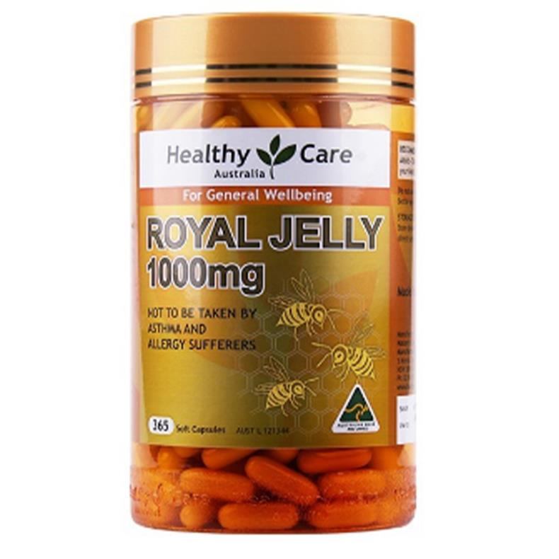 商品Healthy Care|澳洲Healthy Care天然蜂王浆胶囊1000mg 蜂皇浆 365粒*2新旧版本随机发,价格¥673,第3张图片详细描述