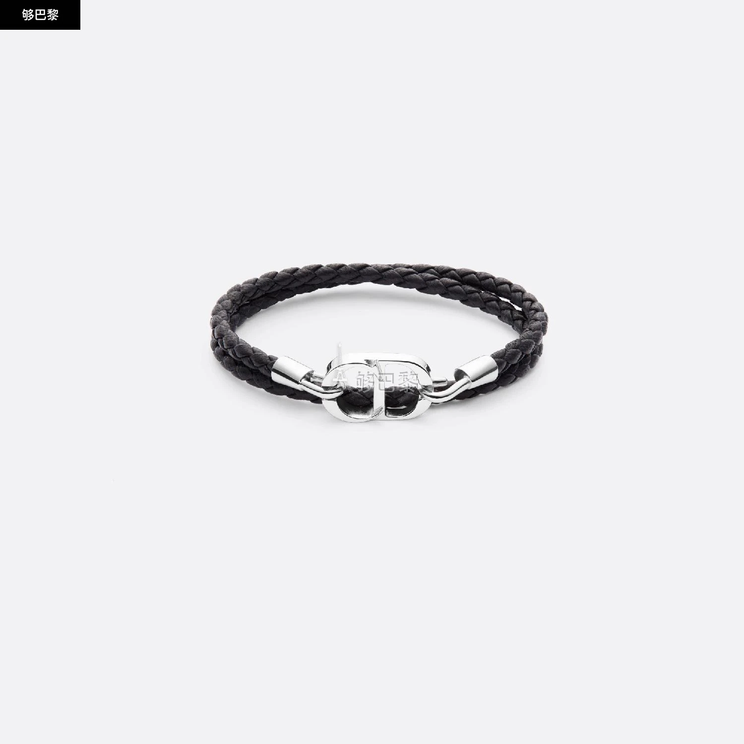 商品Dior|【预售】 迪奥 24秋冬 男士 手镯 Bracelet cuir tressé CD Icon B1973HOMLE_D004,价格¥4019,第3张图片详细描述