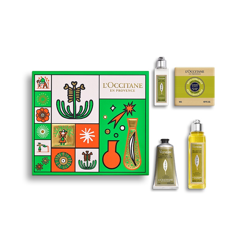 商品L'Occitane|欧舒丹2022限量马鞭草护理套装 沐浴露250ml+身体乳70ml+护手霜75ml+香皂100g,价格¥352,第9张图片详细描述