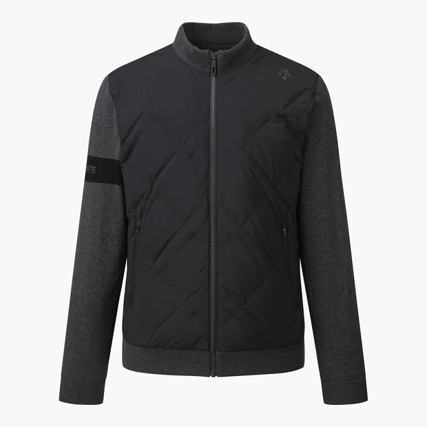 商品【预售商品15天发货】 DESCENTE|高尔夫系列男士混合针织羽绒夹克 DP42MFKOO5-BLKG,价格¥2408,第10张图片详细描述
