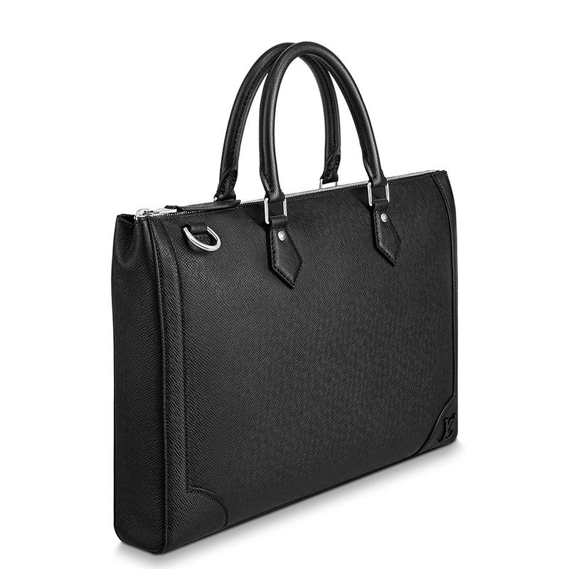商品Louis Vuitton|预售十天 Louis Vuitton/路易威登 22春夏新款SLIM系列 男士黑色牛皮革银扣配可拆卸肩带单肩斜挎手提公文包M30810,价格¥21700,第5张图片详细描述
