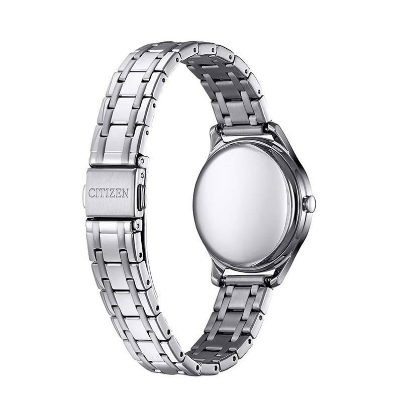 商品Citizen|Citizen 23新款 女士银色不锈钢精钢表带白色表盘腕表32mm,价格¥1213,第2张图片详细描述