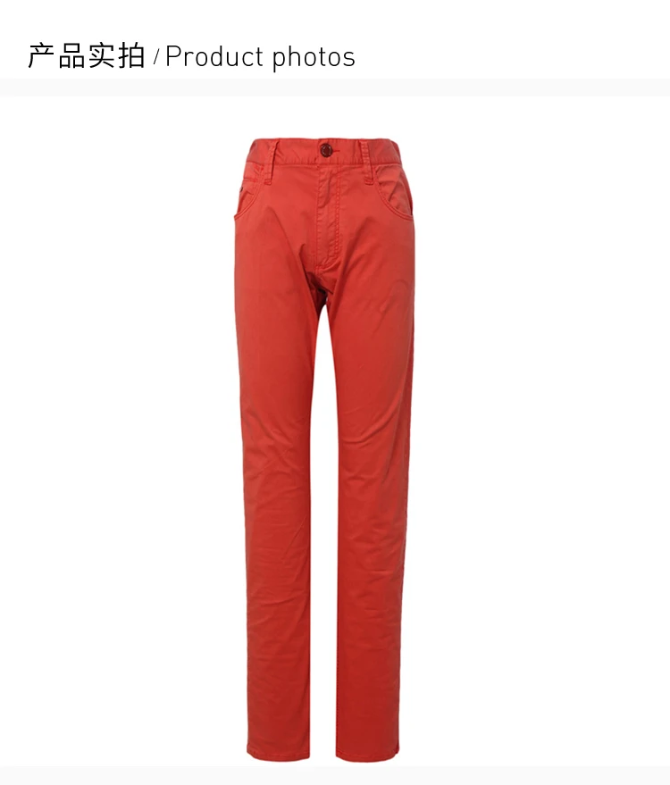 商品Emporio Armani|EMPORIO ARMANI 橘红色男士休闲裤 ANJ08SA4L,价格¥799,第3张图片详细描述