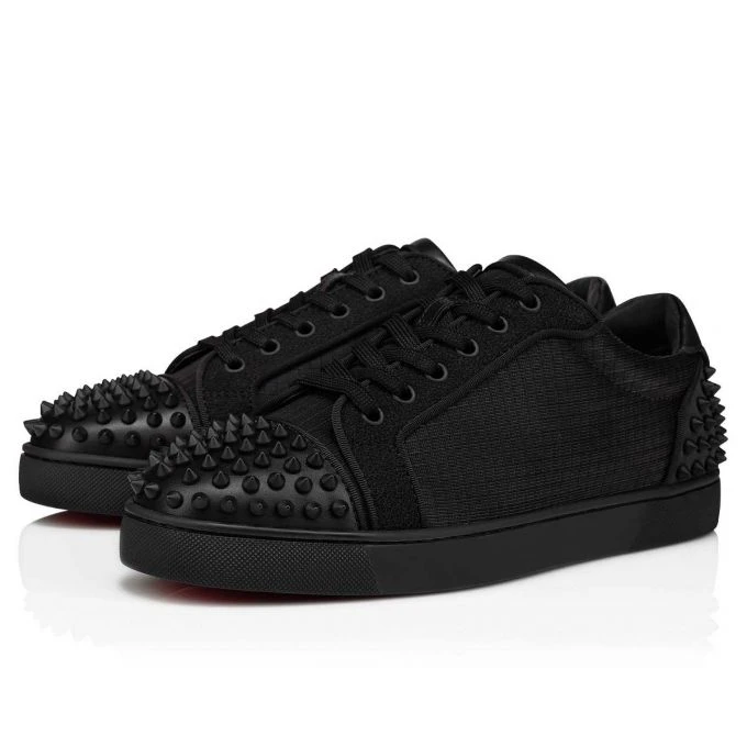 商品Christian Louboutin|CHRISTIAN LOUBOUTIN 男士黑色尼龙运动鞋 3220182-BK01,价格¥4623,第1张图片详细描述