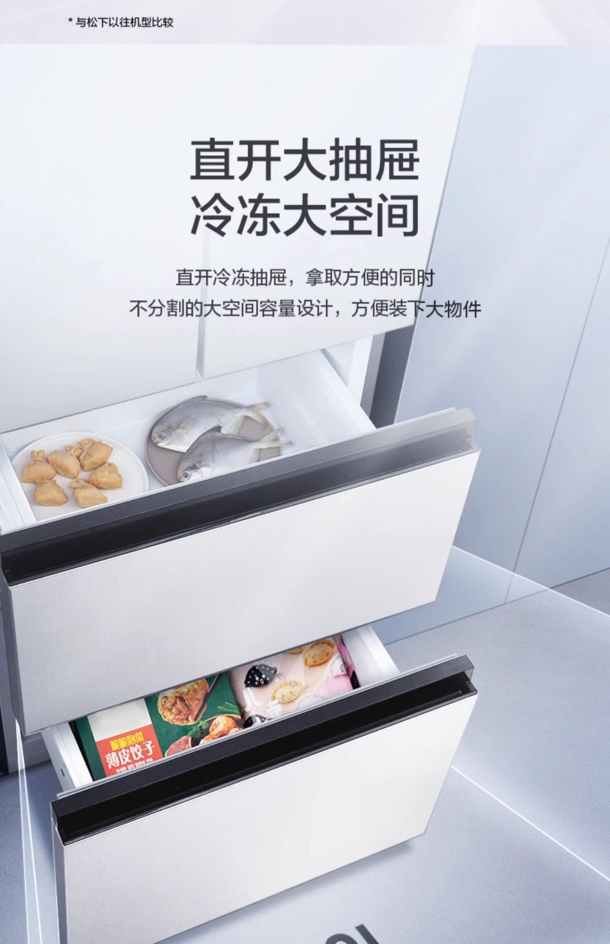 商品[国内直发] Panasonic|Panasonic/松下法式多门冰箱家用风冷无霜小体积大容量电冰箱NR-GD40WPA-W,价格¥5161,第13张图片详细描述