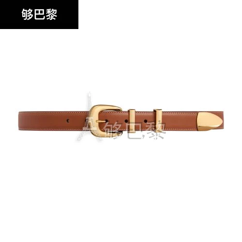 商品Celine|【预售】 女士 腰带 WESTERN中号天然牛皮革腰带  45BAG3A78.04LU/04LU CELEPQJPBRW,价格¥4318,第2张图片详细描述