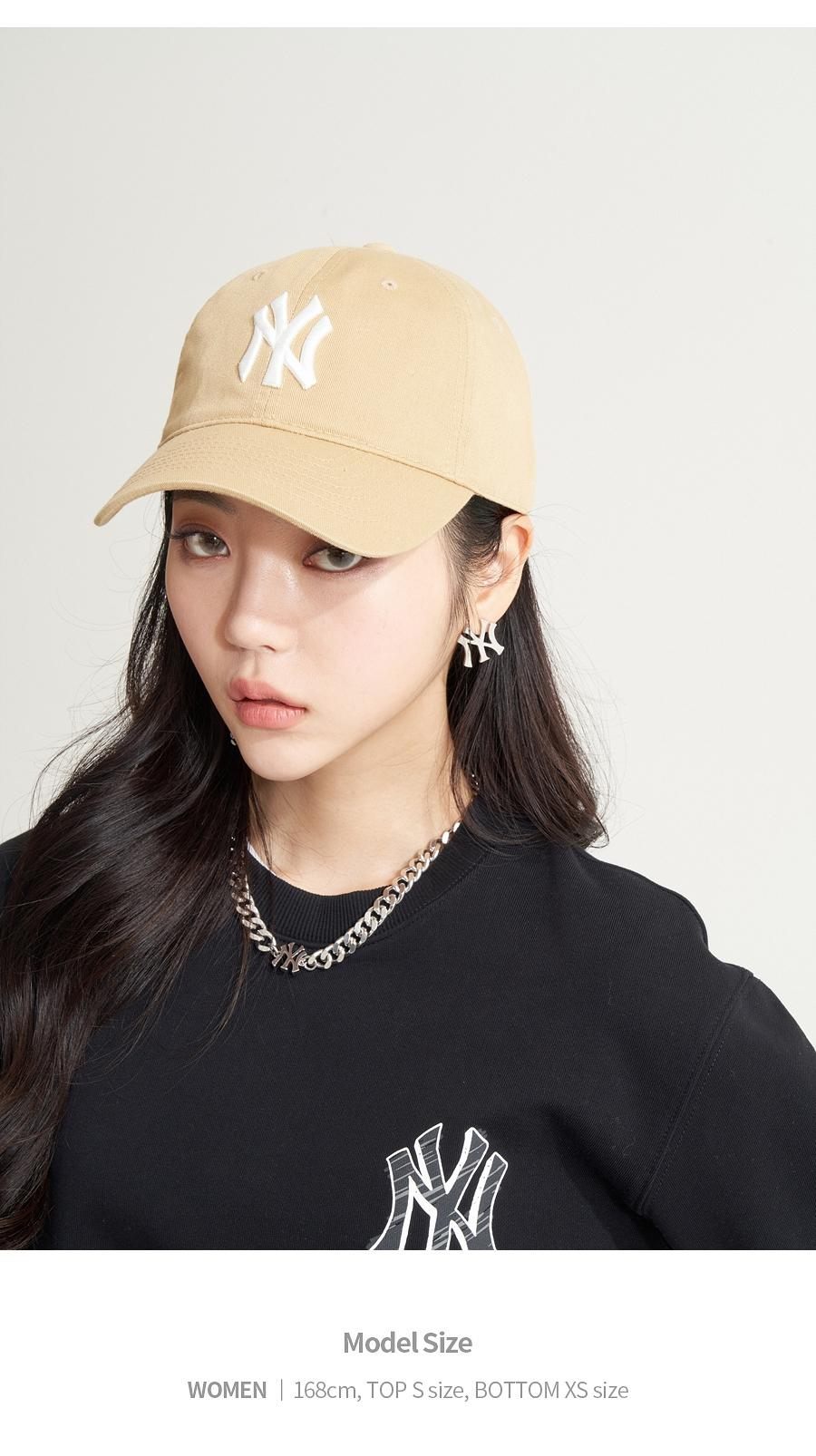 商品MLB|【韩国直邮|包邮包税】美联棒MLB 卡其色 白NY标 棒球帽 遮阳帽 3ACP6601NK002550BGSFREE,价格¥212,第2张图片详细描述