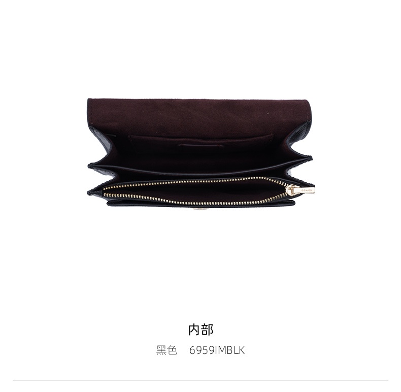 商品Coach|蔻驰迷你女士皮质单肩斜挎小方包腰包两用包,价格¥1603,第6张图片详细描述