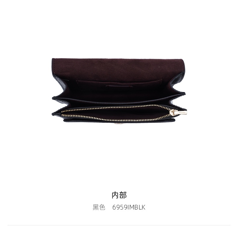 商品Coach|蔻驰迷你女士皮质单肩斜挎小方包腰包两用包,价格¥1633,第6张图片详细描述