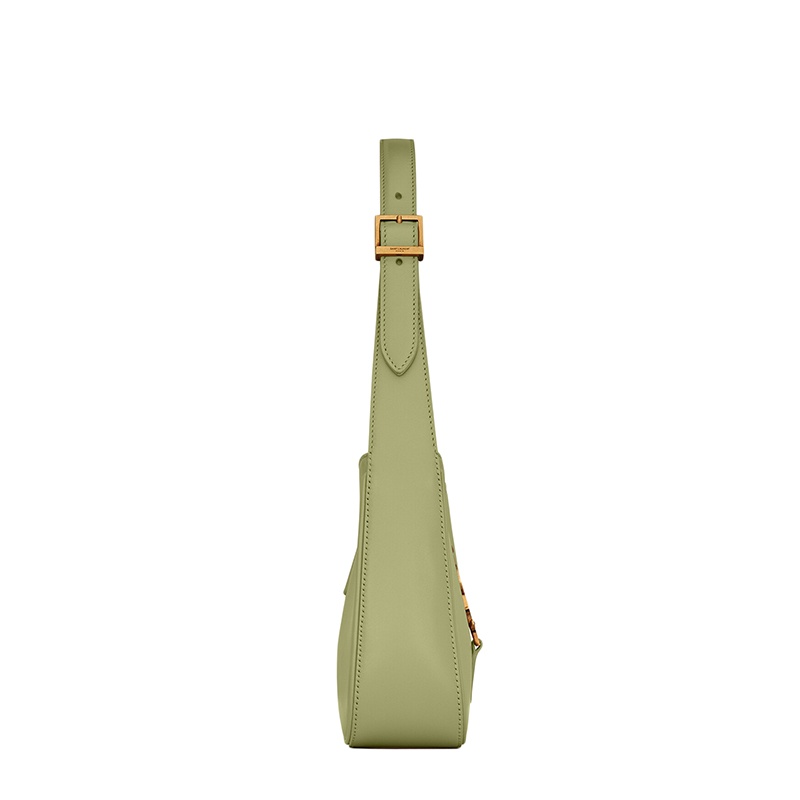 商品Yves Saint Laurent|SAINT LAURENT PARIS/圣罗兰 YSL 22春夏新款LE 5 À 7系列 女士淡绿色牛皮革徽标金扣单肩斜挎手提腋下hobo流浪包,价格¥15454,第3张图片详细描述