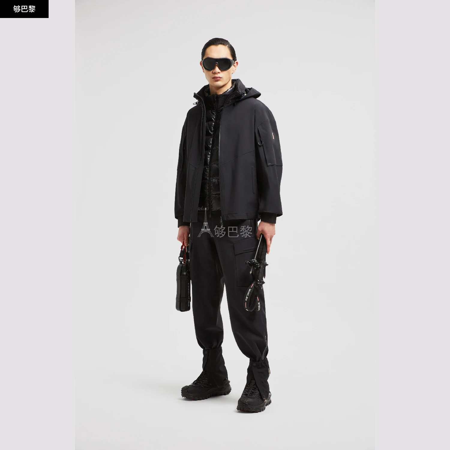 商品Moncler|【预售】 MONCLER 盟可睐 25春夏 男士 夹克 Tesso Hooded Shell Jacket K10971A00007597FA999 ,价格¥14204,第4张图片详细描述