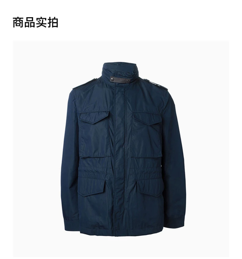 商品[国内直发] Burberry|Burberry 博柏利 藏蓝色 男士短款外套 3929196,价格¥4606,第3张图片详细描述