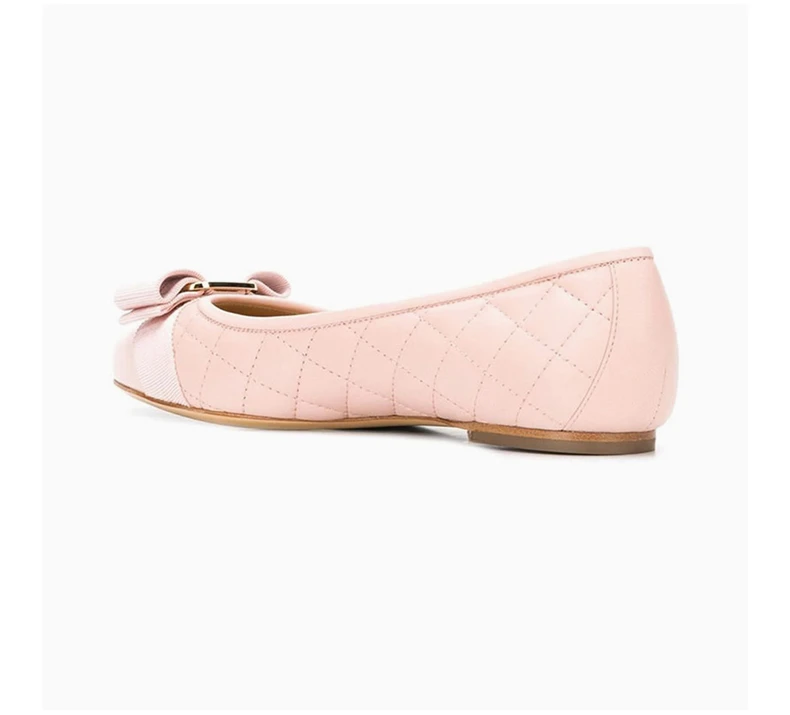 商品Salvatore Ferragamo|Salvatore Ferragamo 菲拉格慕 女士小羊皮粉色平底鞋 01-M831-692386,价格¥3285,第7张图片详细描述