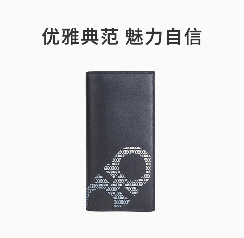 商品Salvatore Ferragamo|Salvatore Ferragamo 菲拉格慕 男士黑色印花图案长款钱包 66-A266-693696,价格¥2213,第1张图片详细描述