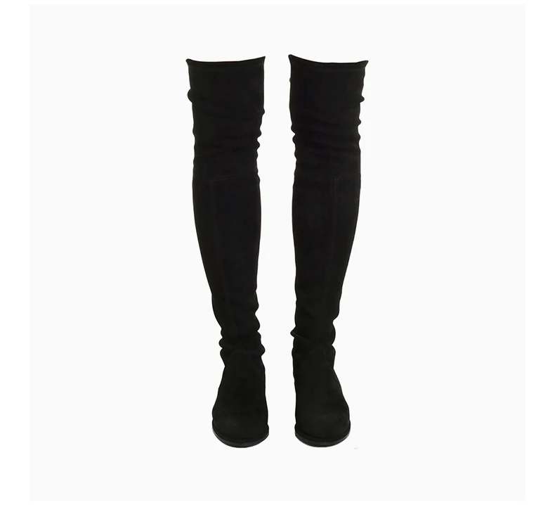 商品Stuart Weitzman|STUART WEITZMAN 女士踝靴 LOWLAND-SUEDE-STR-BLK,价格¥3356,第4张图片详细描述