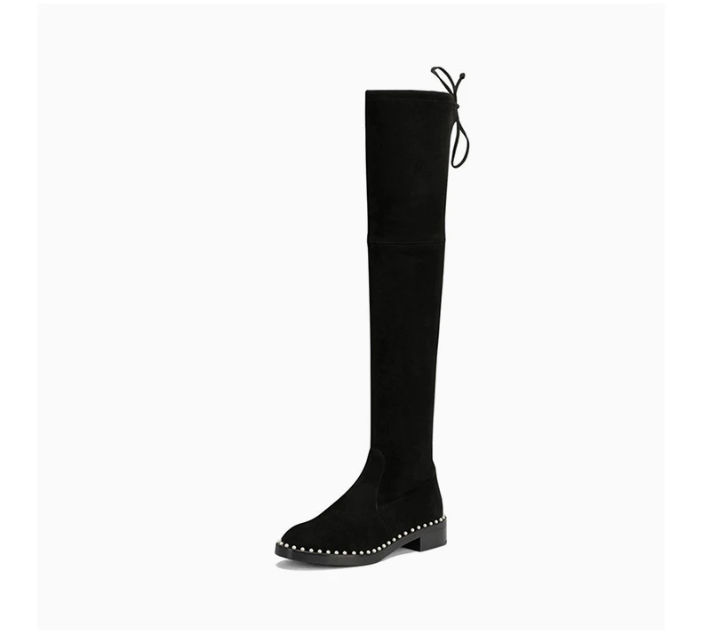 商品[国内直发] Stuart Weitzman|STUART WEITZMAN 黑色女士过膝长靴 LOWLAND-PEARL-BLK,价格¥4515,第5张图片详细描述