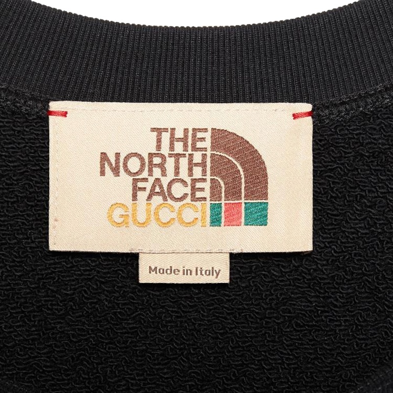 商品Gucci|【现货】古驰 North Face联名款男女通用黑色纯棉猫咪卫衣617964XJDTE1082,价格¥4886,第4张图片详细描述