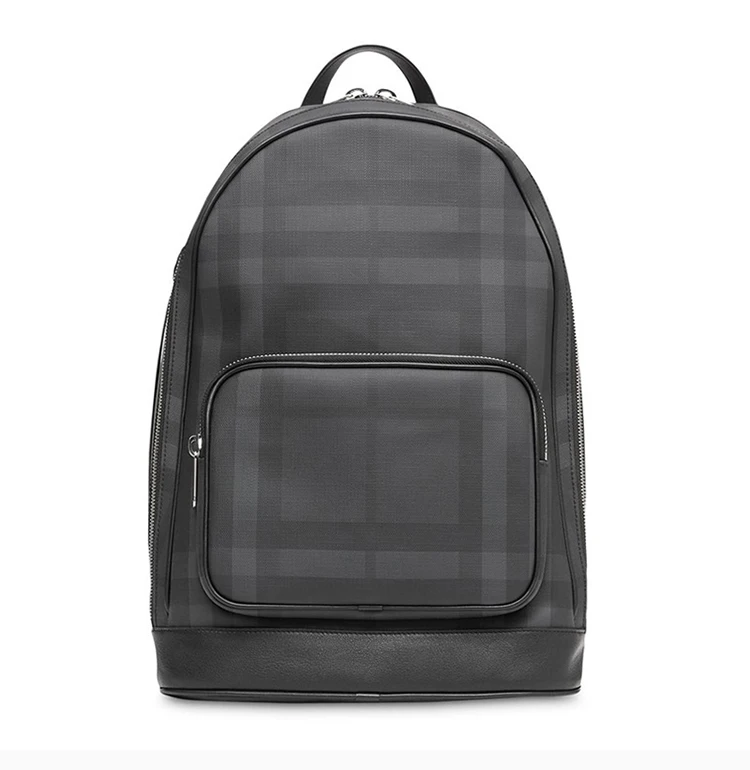 商品[国内直发] Burberry|Burberry 博柏利 男士格纹拼皮革双肩包 8013988,价格¥6746,第4张图片详细描述