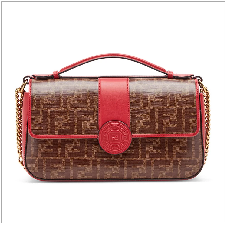 商品[国内直发] Fendi|Fendi 芬迪 女士棕色小牛皮单肩包斜挎包 8BT297-A5MP-F1539,价格¥13705,第4张图片详细描述