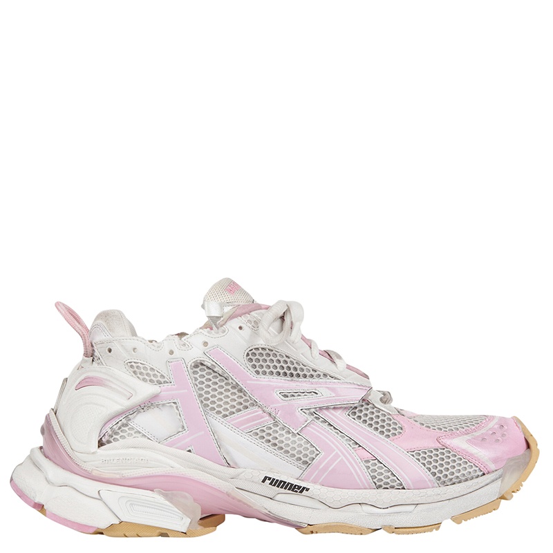 商品Balenciaga|Balenciaga/巴黎世家  秋冬新款 RUNNER系列 男士白色和粉色网眼和尼龙运动鞋677403W3RB39059,价格¥7501,第6张图片详细描述