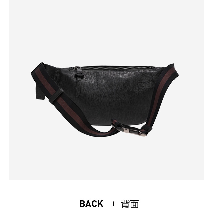 商品[国内直发] Coach|COACH 奥莱款小号男士牛皮革腰包C5393QBBK,价格¥1755,第5张图片详细描述