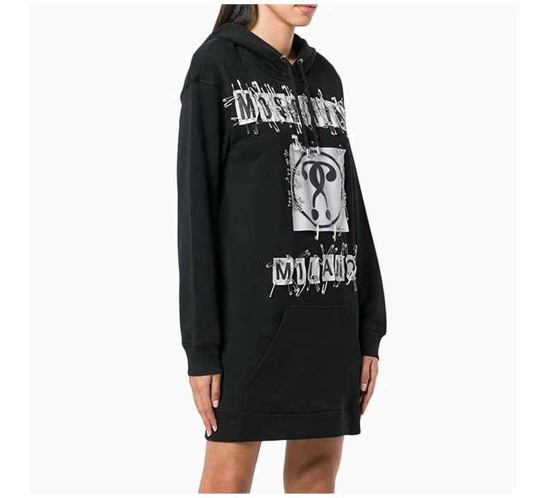 商品Moschino|MOSCHINO 黑色女士连衣裙 A0439-5527-1555,价格¥1873,第7张图片详细描述
