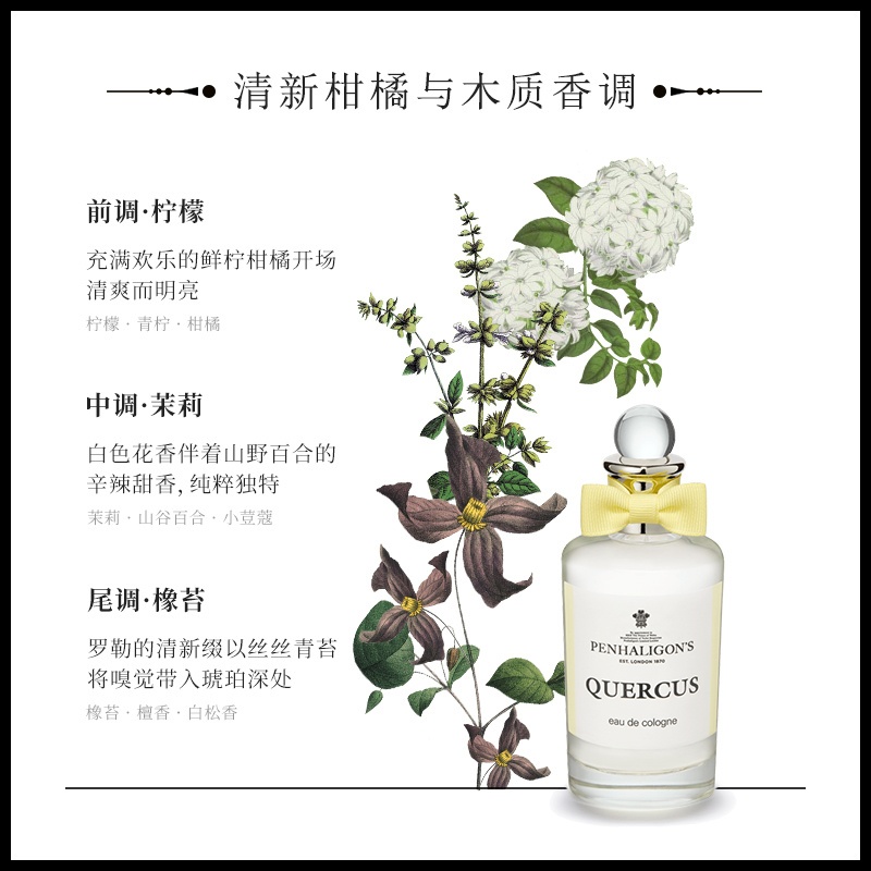 商品Penhaligon's|Penhaligon's潘海利根 皇家橡树古龙水「英式风尚」 50mL/100mL 100mL,价格¥934,第7张图片详细描述