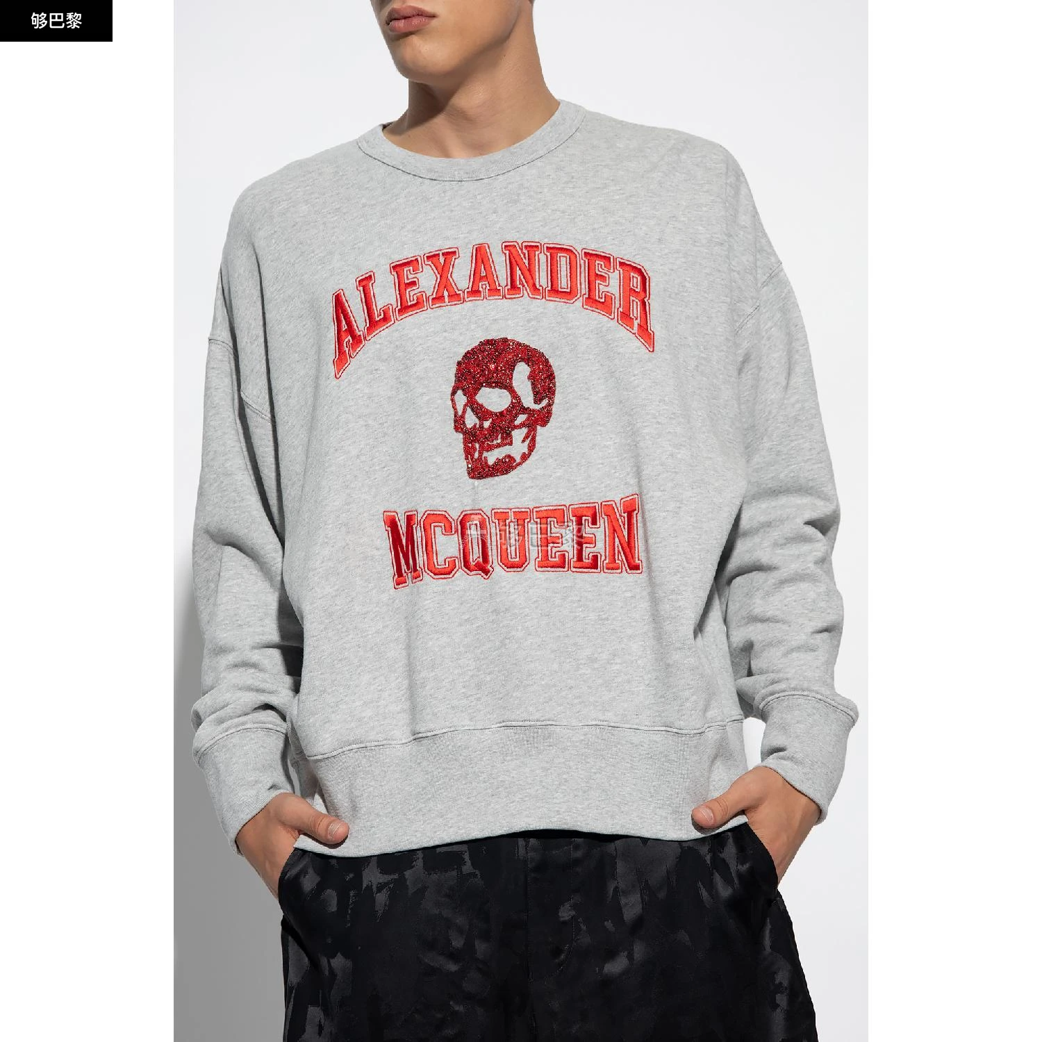 商品Alexander McQueen|【特惠4.5折】【预售】 2023秋冬 男士 卫衣 卫衣 2416421 754562QVX430902 ,��价格¥7253,第6张图片详细描述