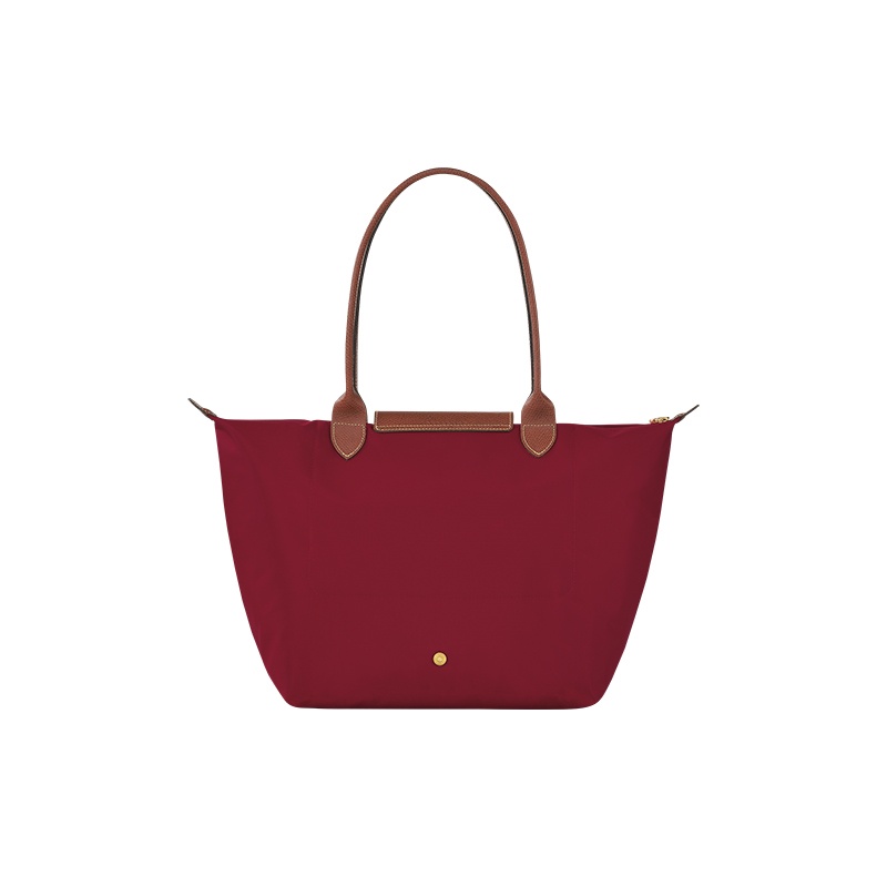 商品Longchamp|LONGCHAMP/珑骧 女士深蓝色帆布金色五金按扣拉链开��合大号托特包,价格¥935,第3张图片详细描述