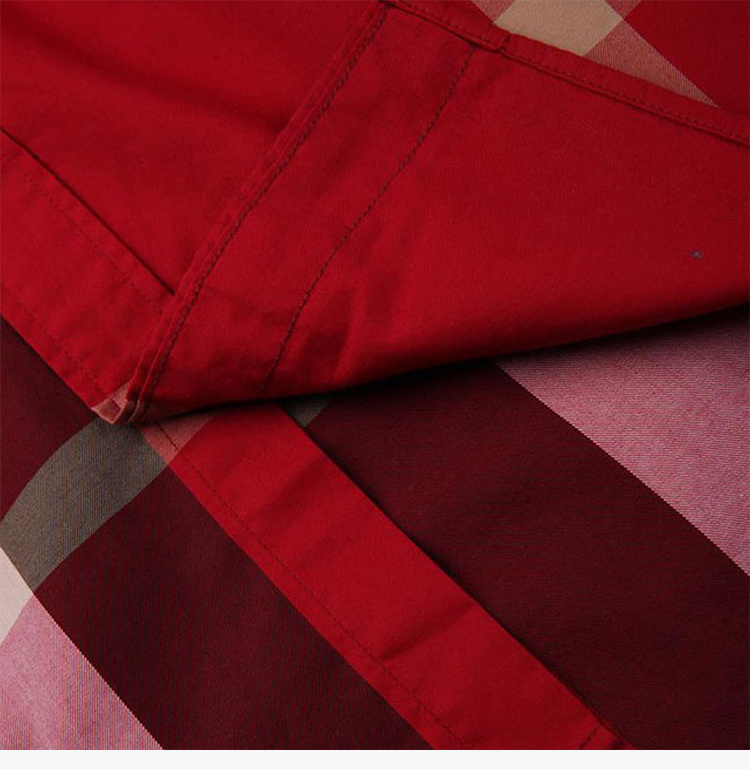 商品Burberry|Burberry 博柏利 男士红色格纹长袖衬衫 4554721,价格¥1382,第10张图片详细描述