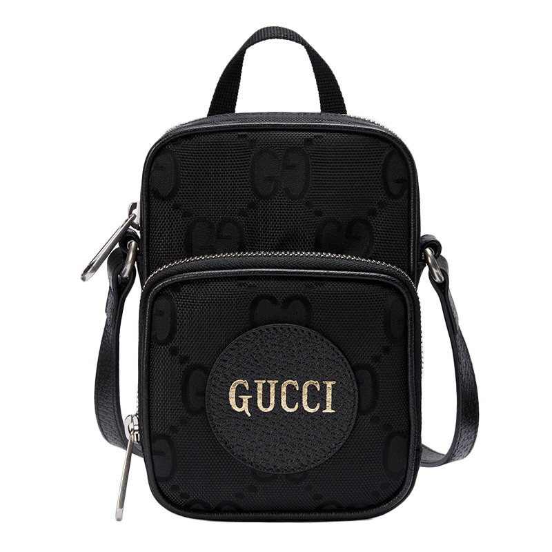 商品Gucci|【现货】古驰 Off the Grid 黑色GG细节尼龙搭配黑色皮革迷你单肩斜挎包 ,价格¥3088,第4张图片详细描述